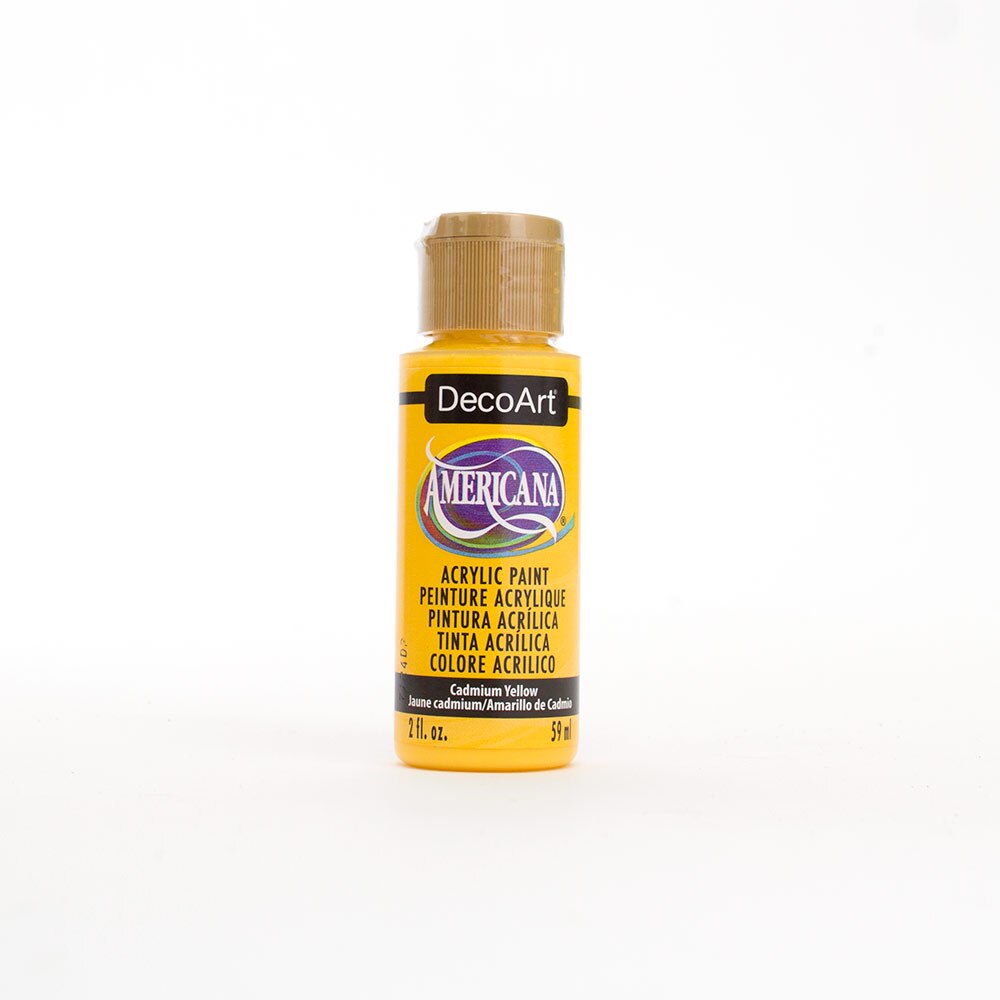DecoArt, Acrylic, Art & School, Americana, 2 ounce, 30369, Cadmium Yellow